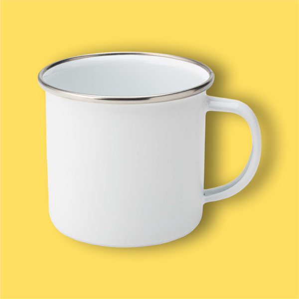 Mug de Peltre Blanco – 11 OZ